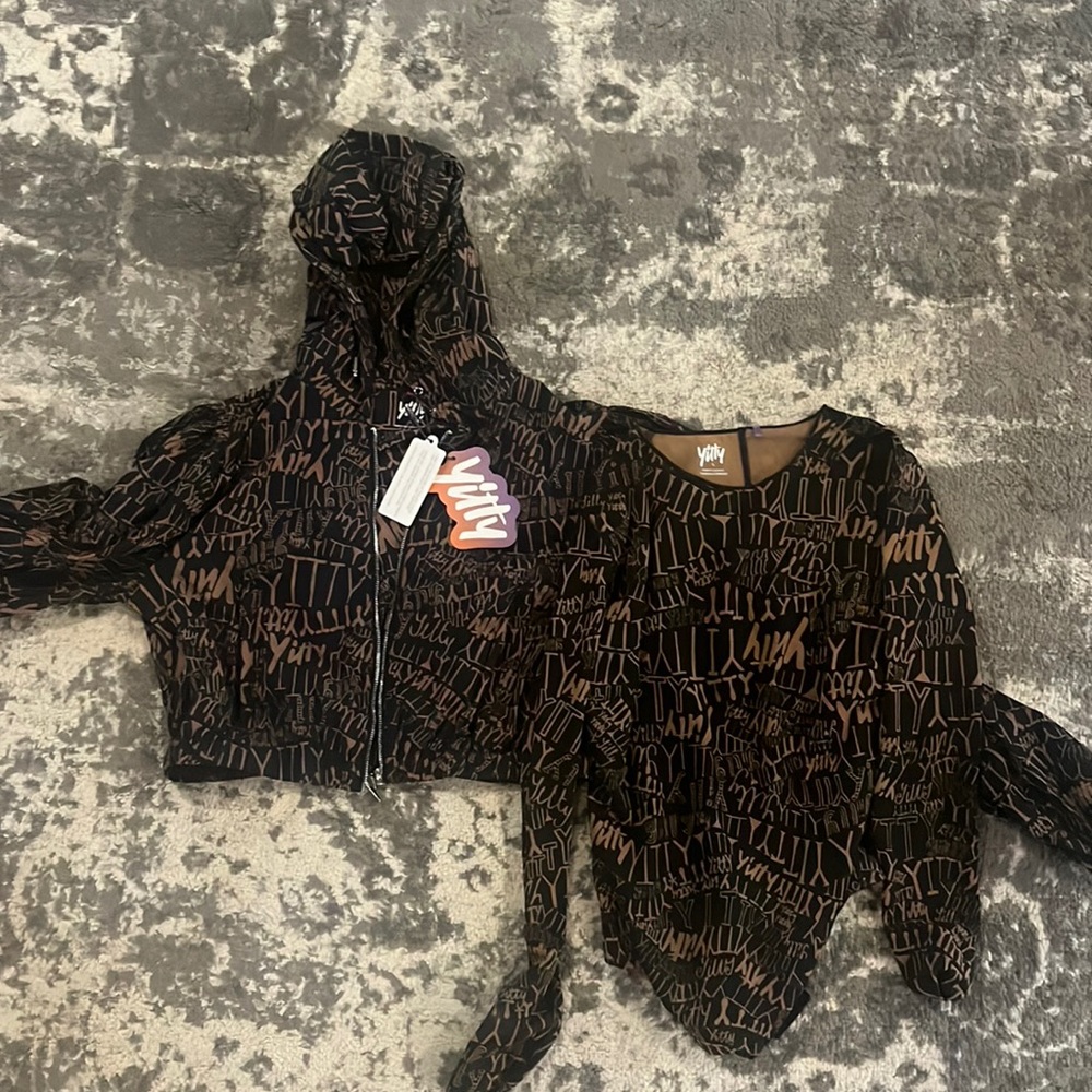 Yitty cropped jacket and body suit